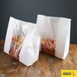 ถุงกระดาษ ถุงกระดาษคราฟท์ ถุงใส่ขนม ถุงใส่ขนมปัง ถุงใส่ขนมปังโทส สีขาว