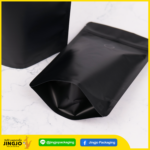 ถุงกาแฟ มีวาล์ว ถุงซิปล็อค ตั้งได้ สีดำ