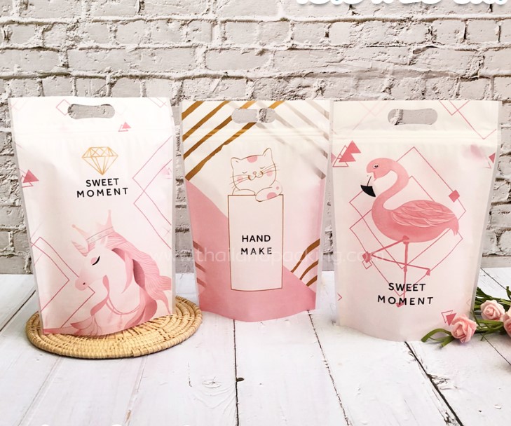 ถุงซิปล็อค มีลาย ตั้งได้