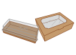 กล่องขนม กล่องใส่ขนม กล่องกระดาษคราฟ กล่องกระดาษเจาะหน้าต่าง กล่องคราฟท์